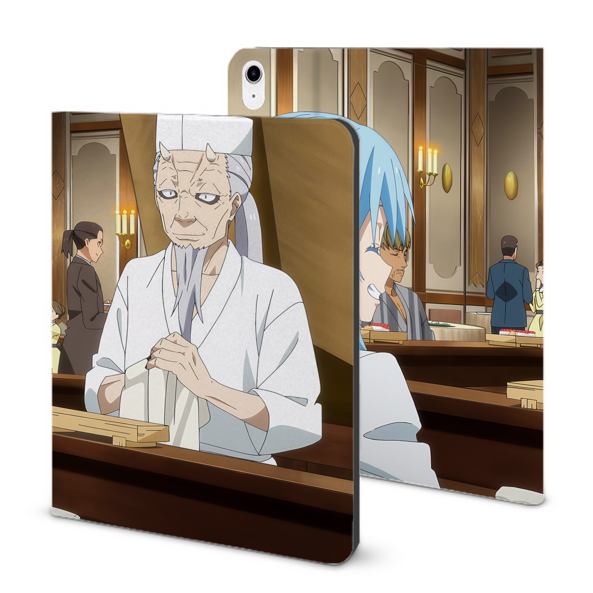 （画像用） 転スラ Regarding Reincarnated to Slime IPad ケース ブック型 PUレザー TPU 耐衝撃 軽量 薄型 ペン収納なし 全面保護 IPad 各モデル対応
